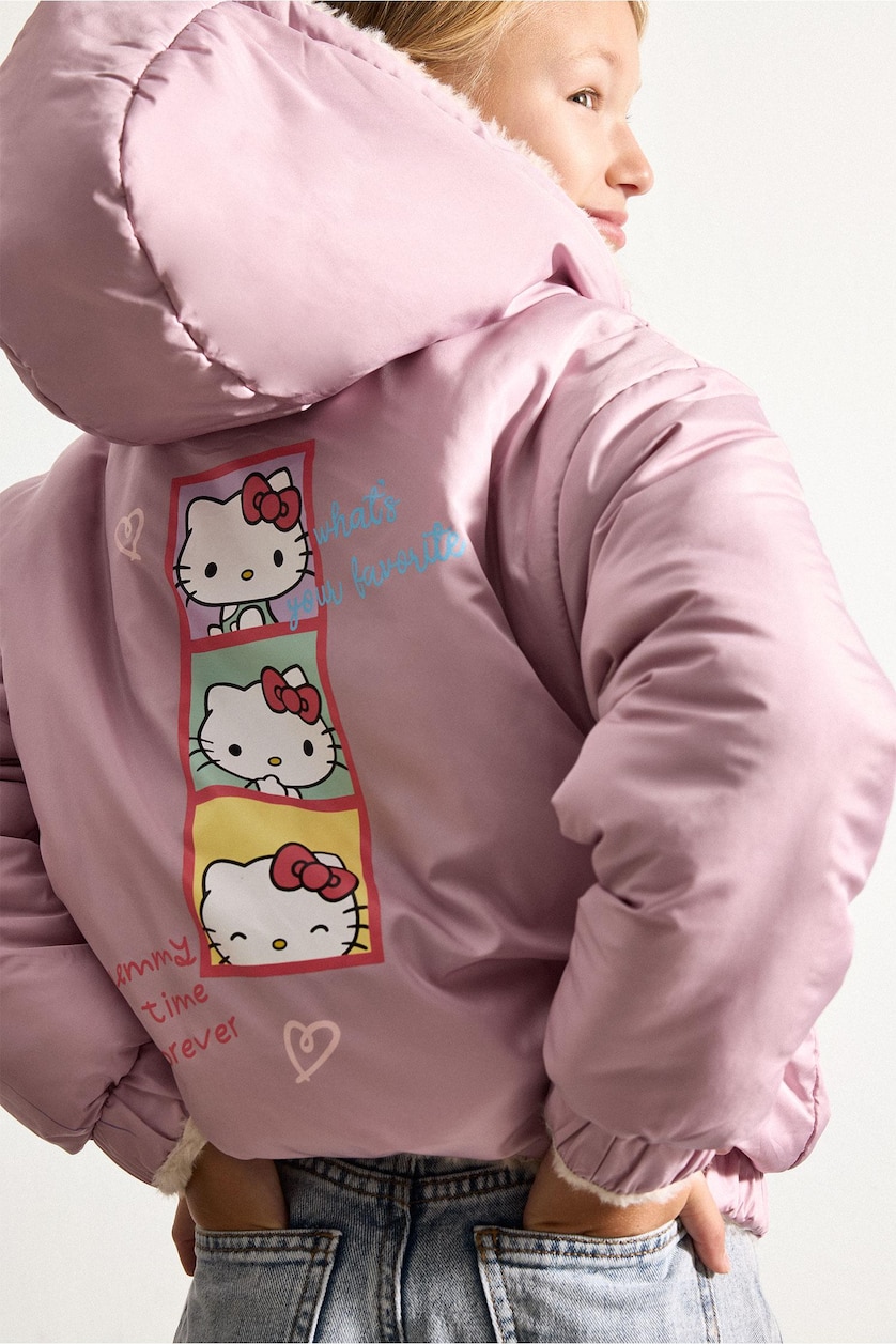 Young Girls - Teen Girls Light Rose Girl Hooded Puffer Jacket
