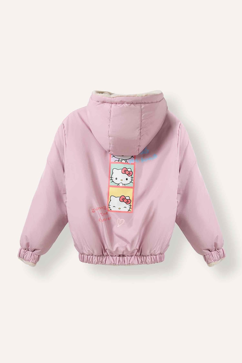 Young Girls - Teen Girls Light Rose Girl Hooded Puffer Jacket