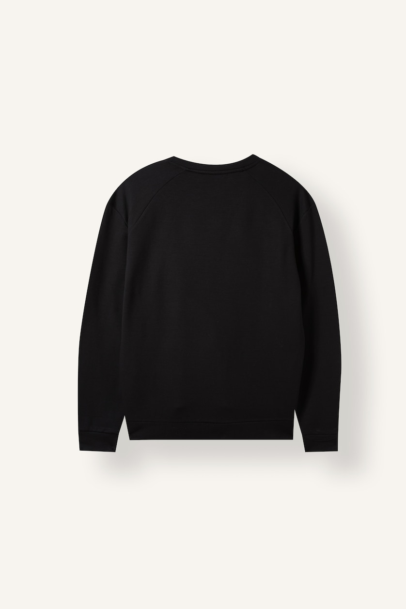Men Black Standard Fit Sweatshirt