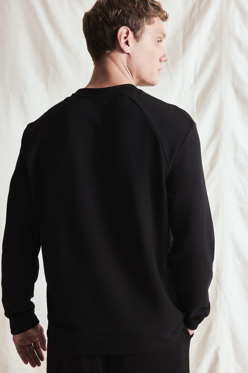 MESHKUJ Black Standard Fit Sweatshirt