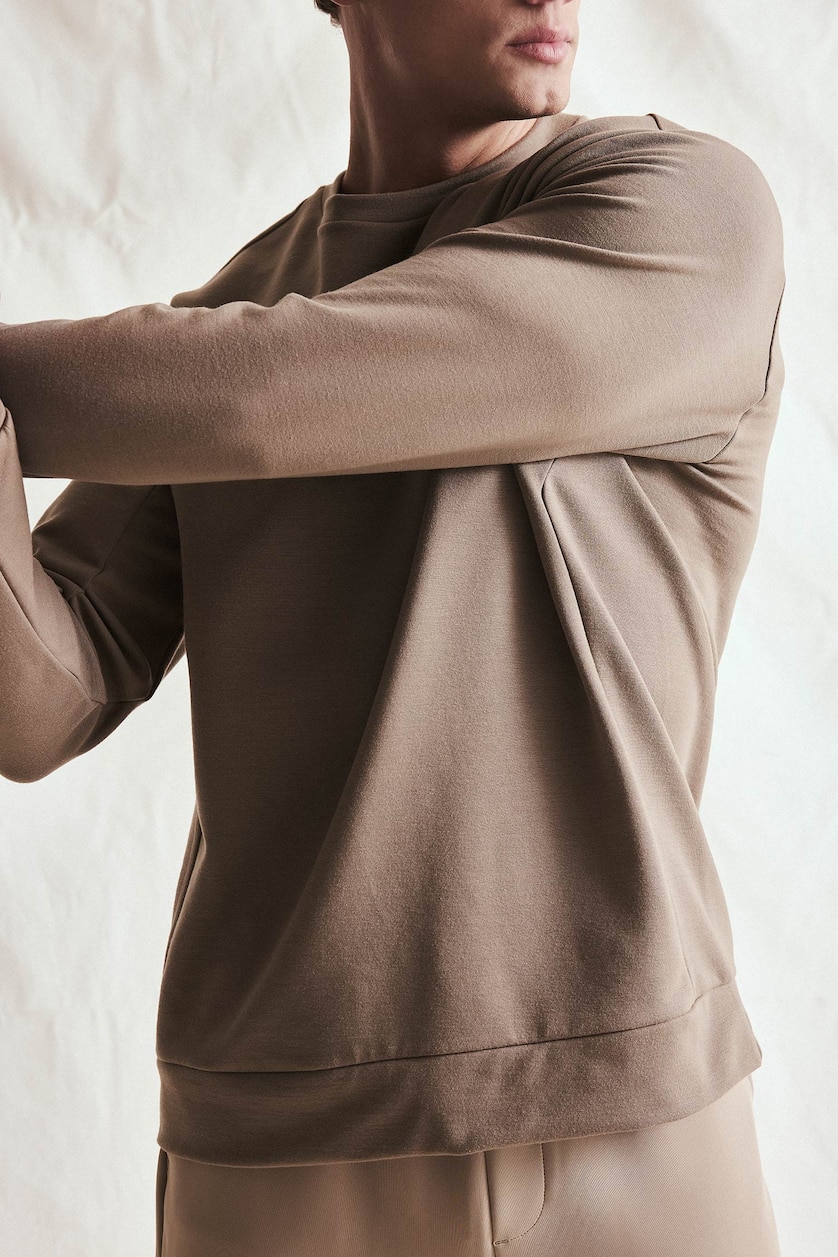MESHKUJ Khaki Standard Fit Sweatshirt