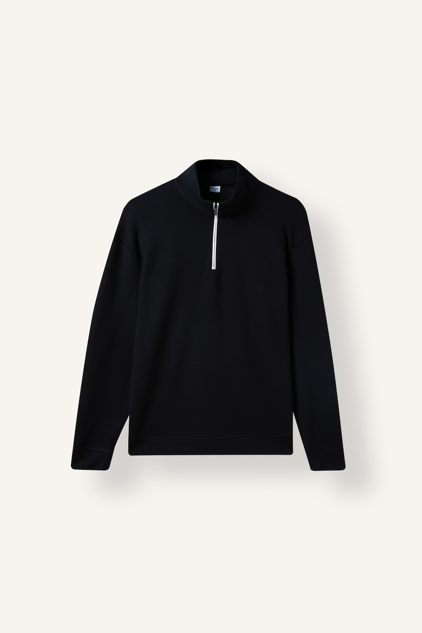 Men Black Standard Fit Sweatshirt