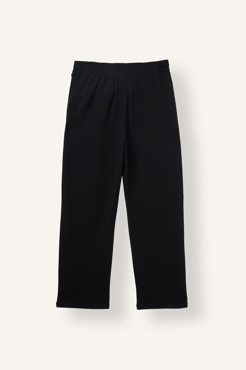 Erkek Siyah Relaxed Fit Beli Lastikli Jogger
