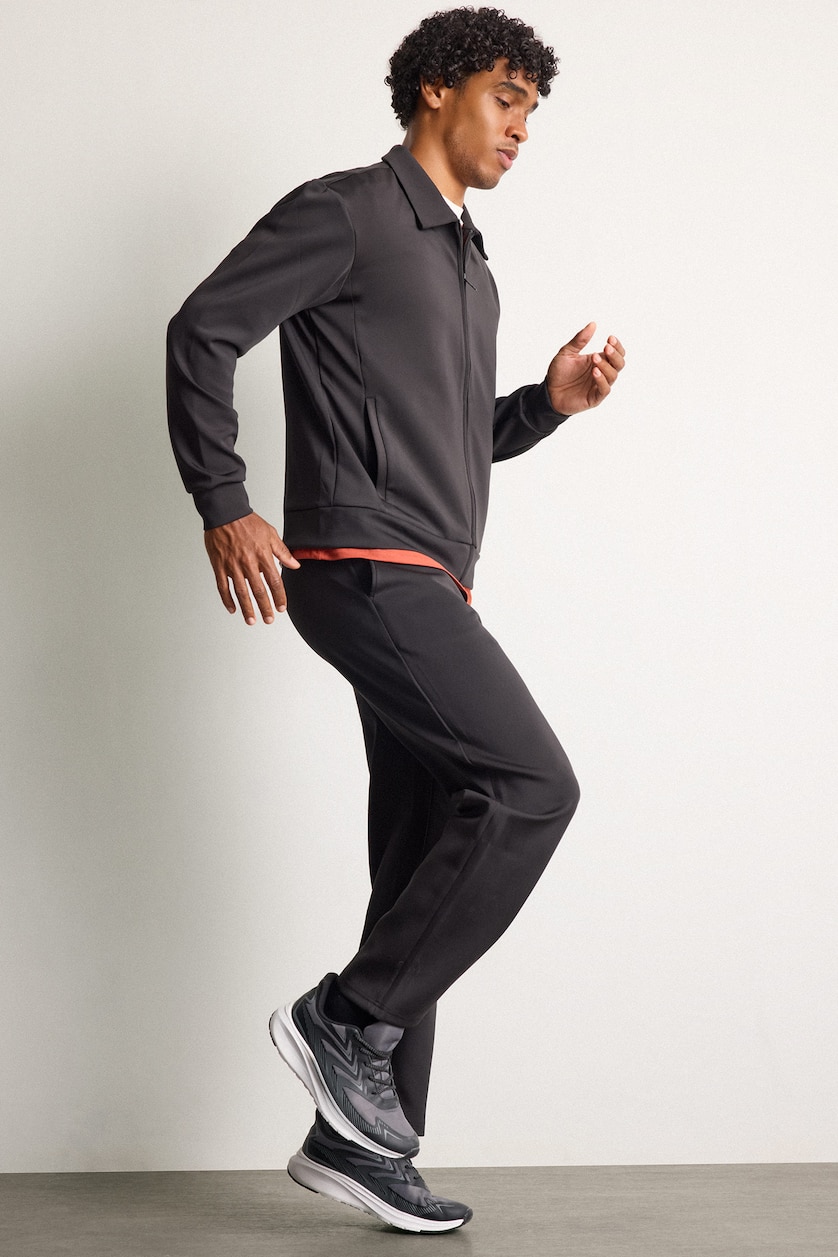 رجال أسود Standard Fit Scuba Fabric Jogger