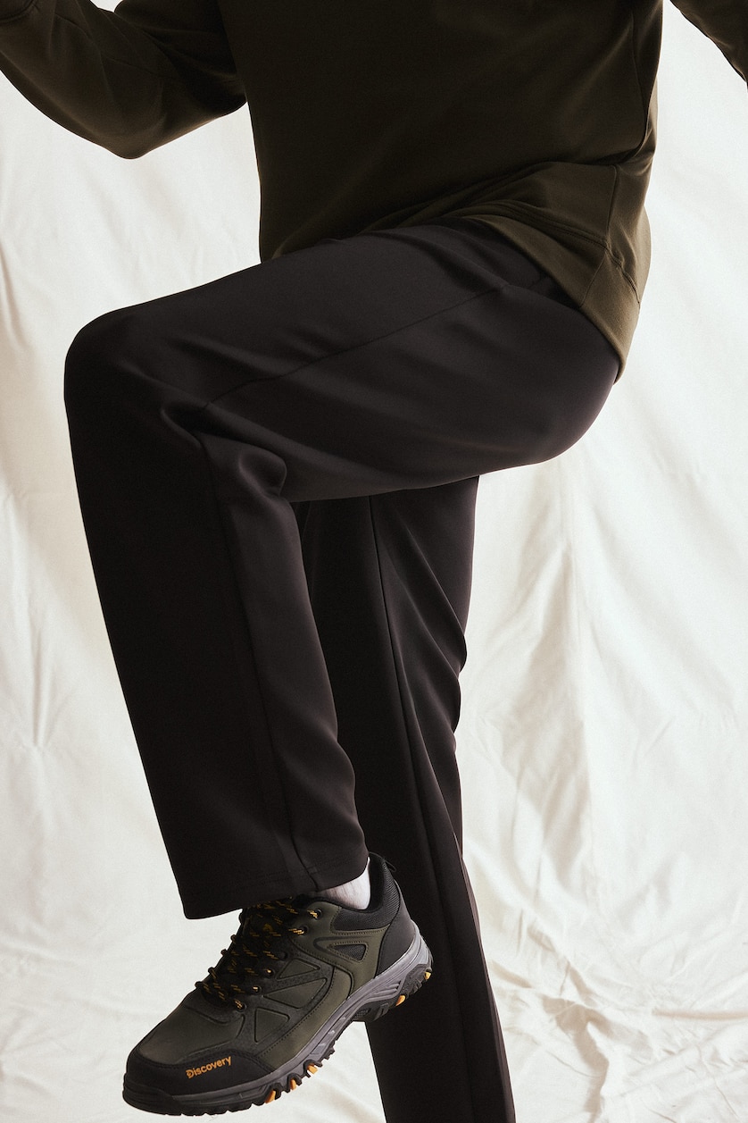 MAN Black Standard Fit Scuba Fabric Jogger