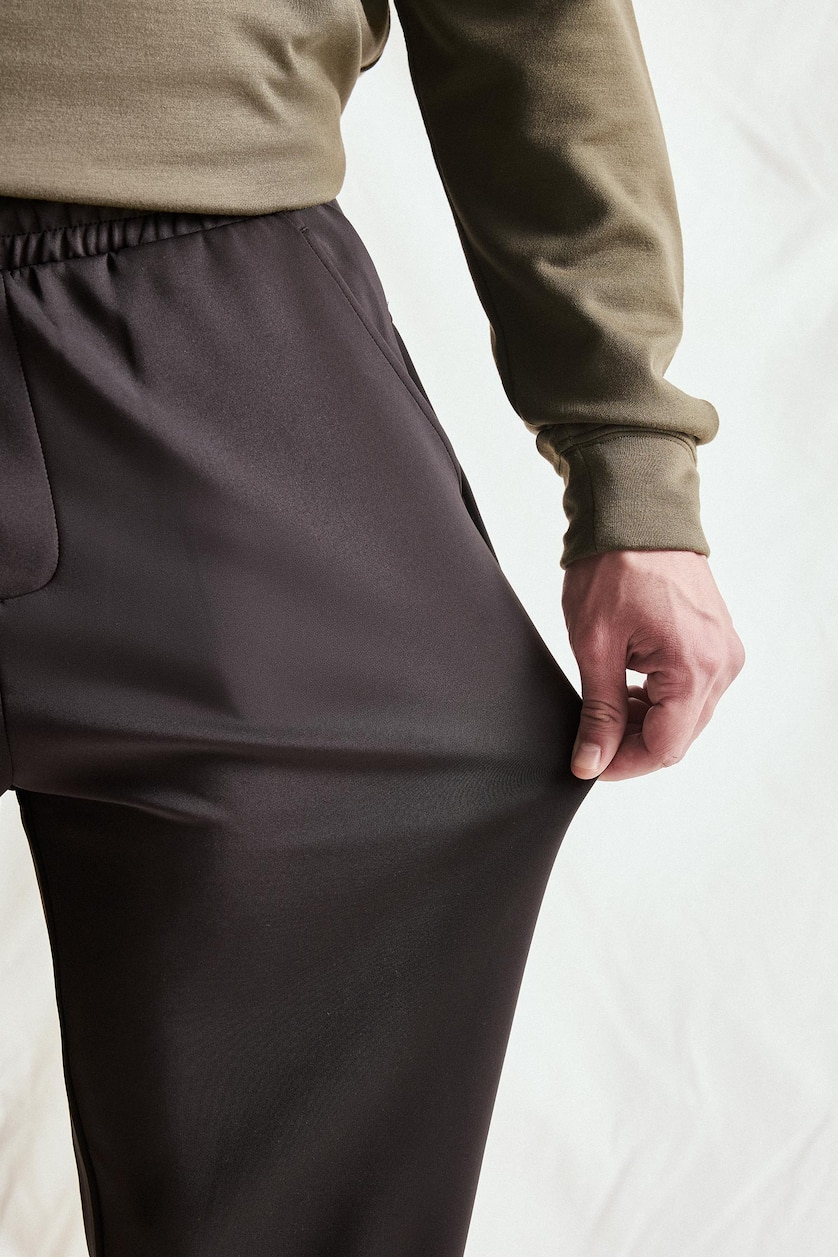 MAN Black Standard Fit Scuba Fabric Jogger
