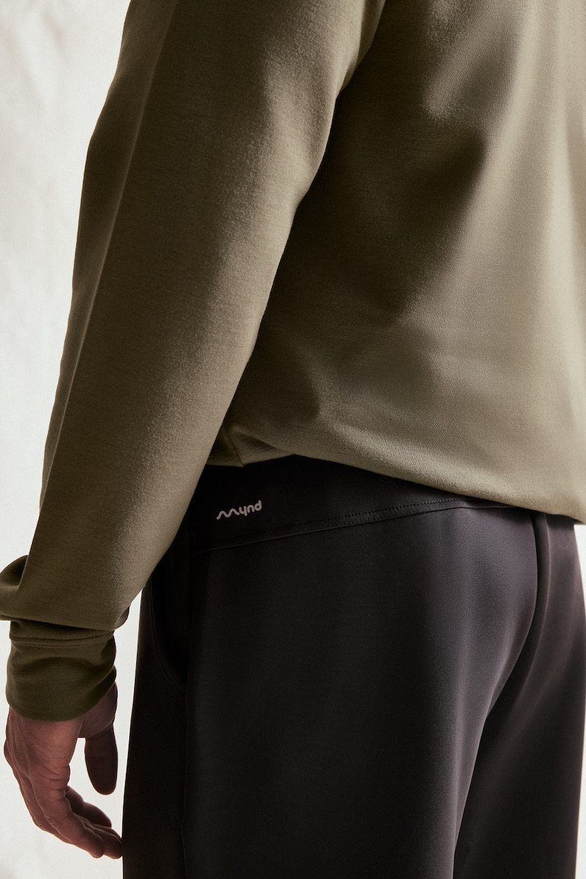MAN Black Standard Fit Scuba Fabric Jogger