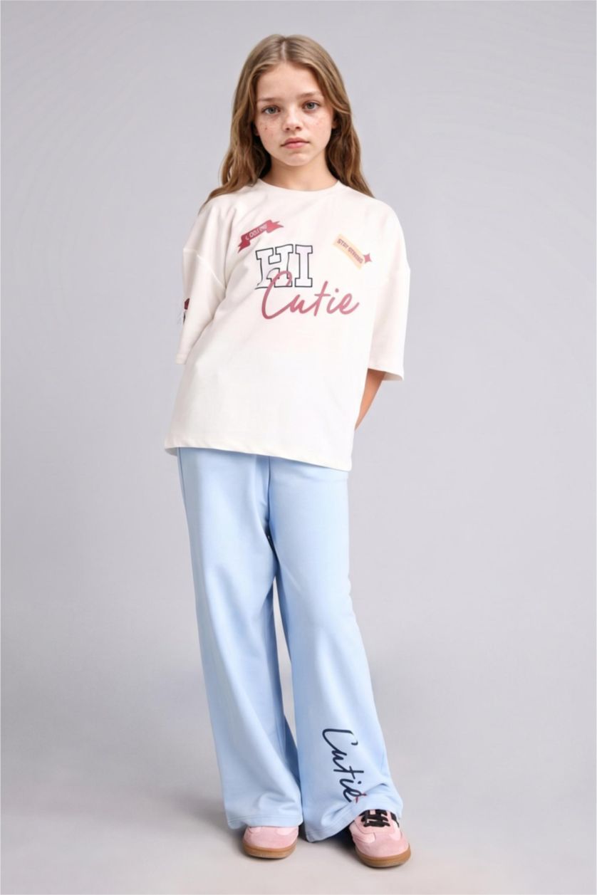 Girls & Teens Ecru 2 piece Regular Fit Set