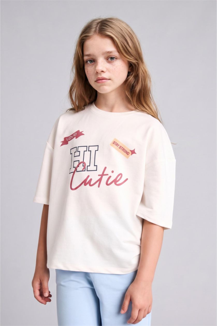 Girls & Teens Ecru 2 piece Regular Fit Set