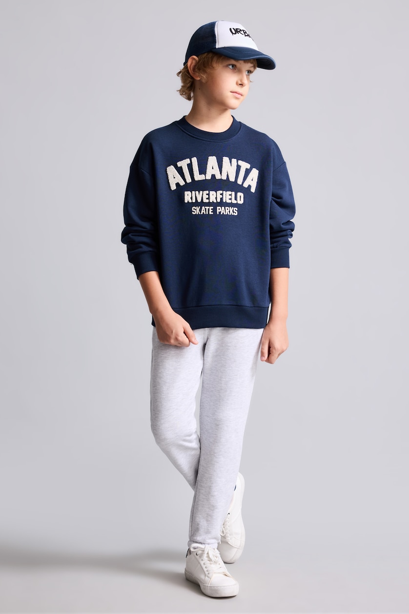 Young Boys - Teen Boys Light Grey Melange Regular Fit Trousers