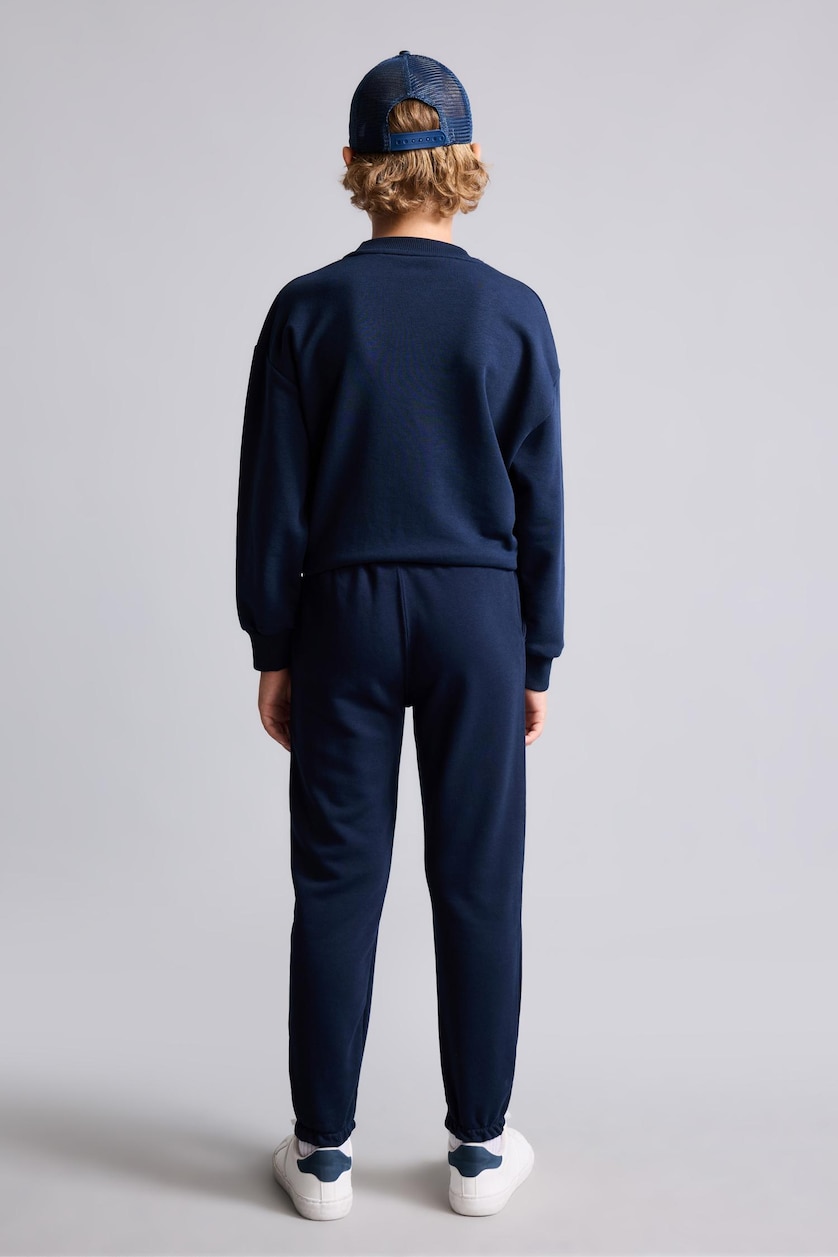 Erkek Çocuk - Genç Erkek Optik Gri Melanj Regular Fit 2'Lİ Jogger Eşofman Altı Erkek Çocuk