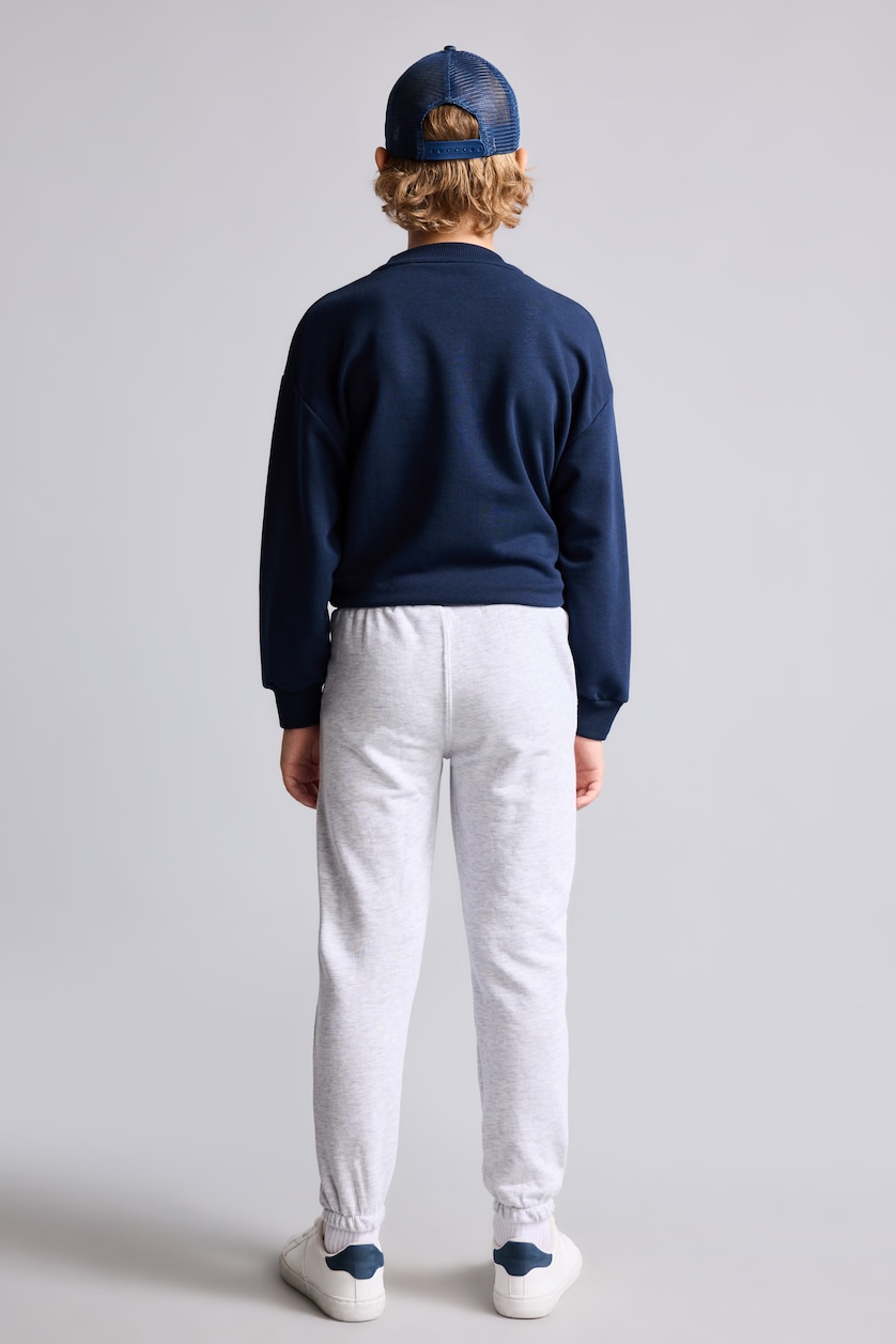 Young Boys - Teen Boys Light Grey Melange Regular Fit Trousers