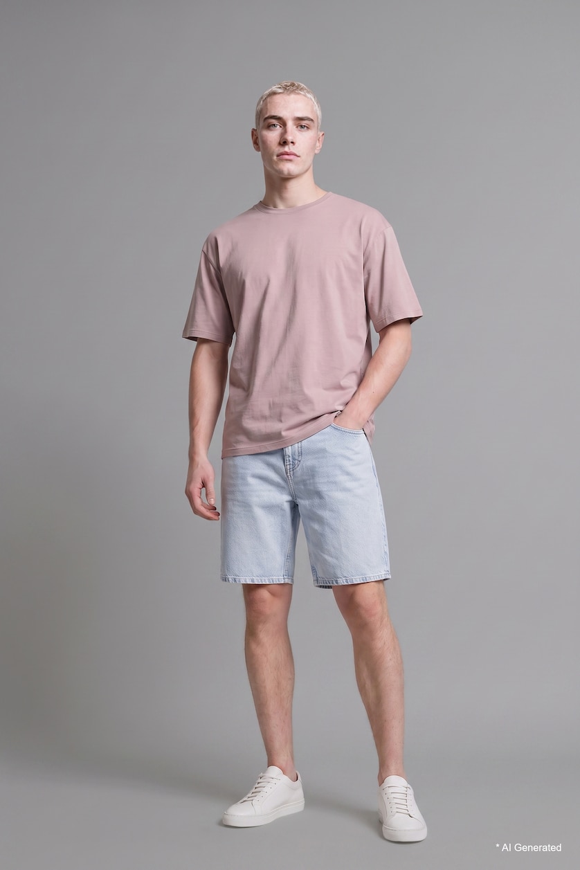 Men Rose Relax Fit Short Sleeve T-Shirt