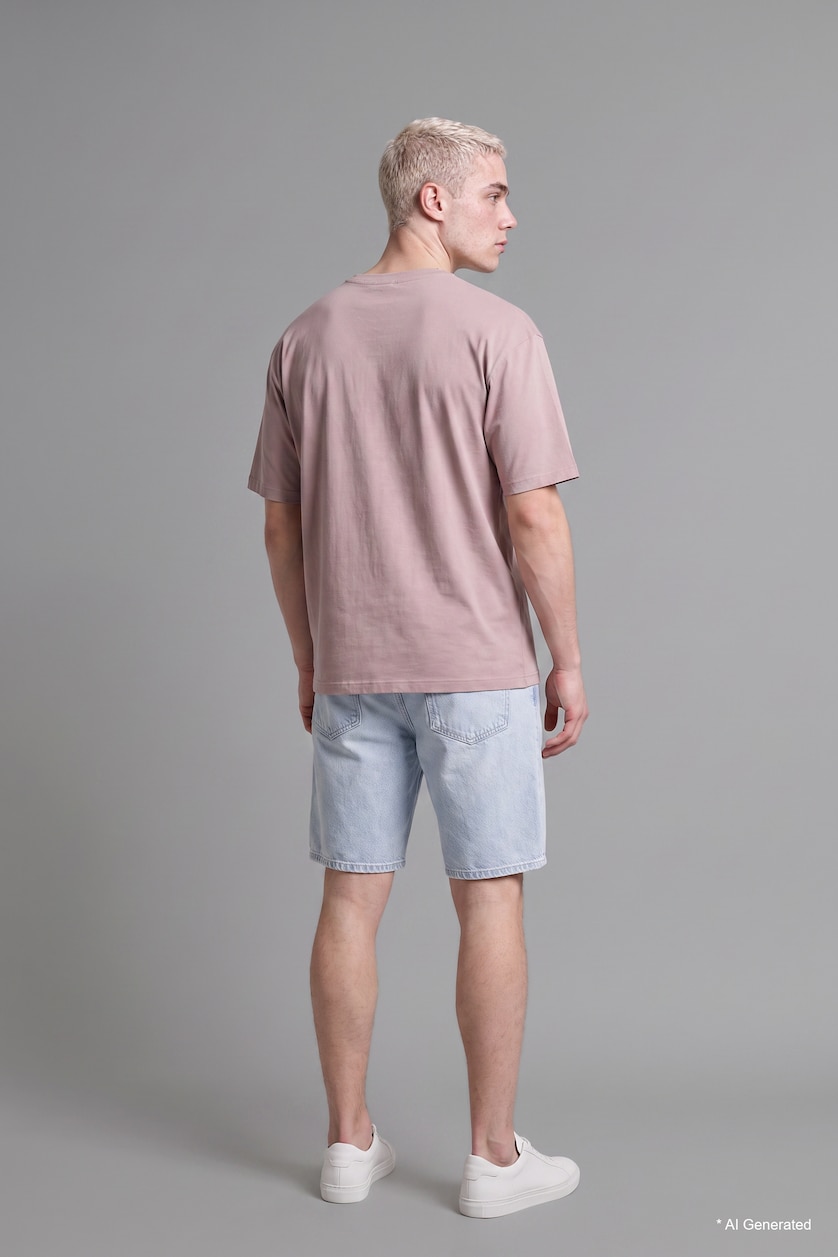 Men Rose Relax Fit Short Sleeve T-Shirt