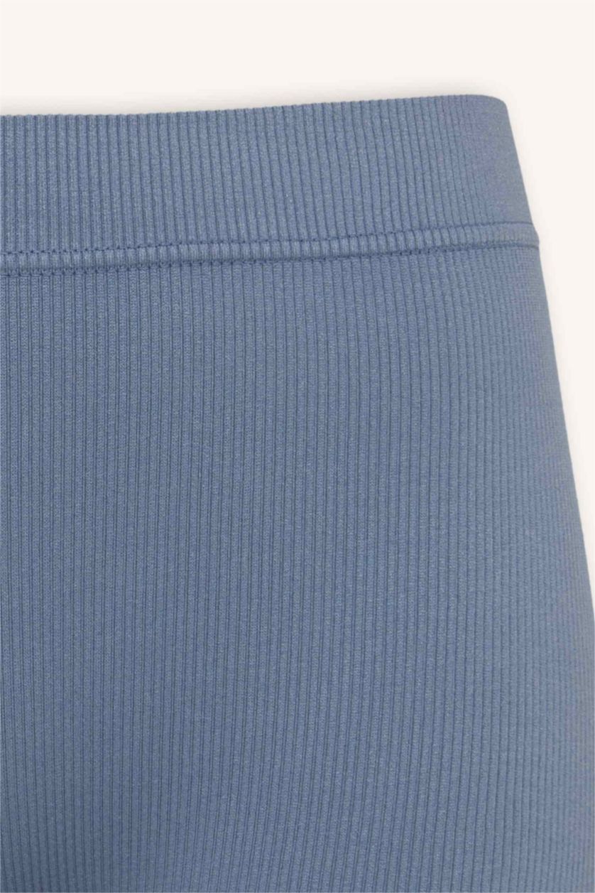 Kadın Açık Mavi Fitilli Elastik Bel Seamless Boxer