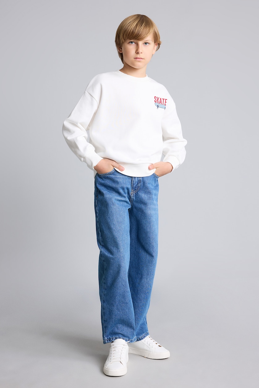 GARÇONS Bleu Jean Coupe barrel à taille élastique pour garçon