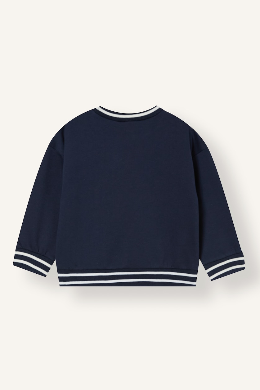 Baby Boys NAVY Oversize Fit Printed Sweatshirt