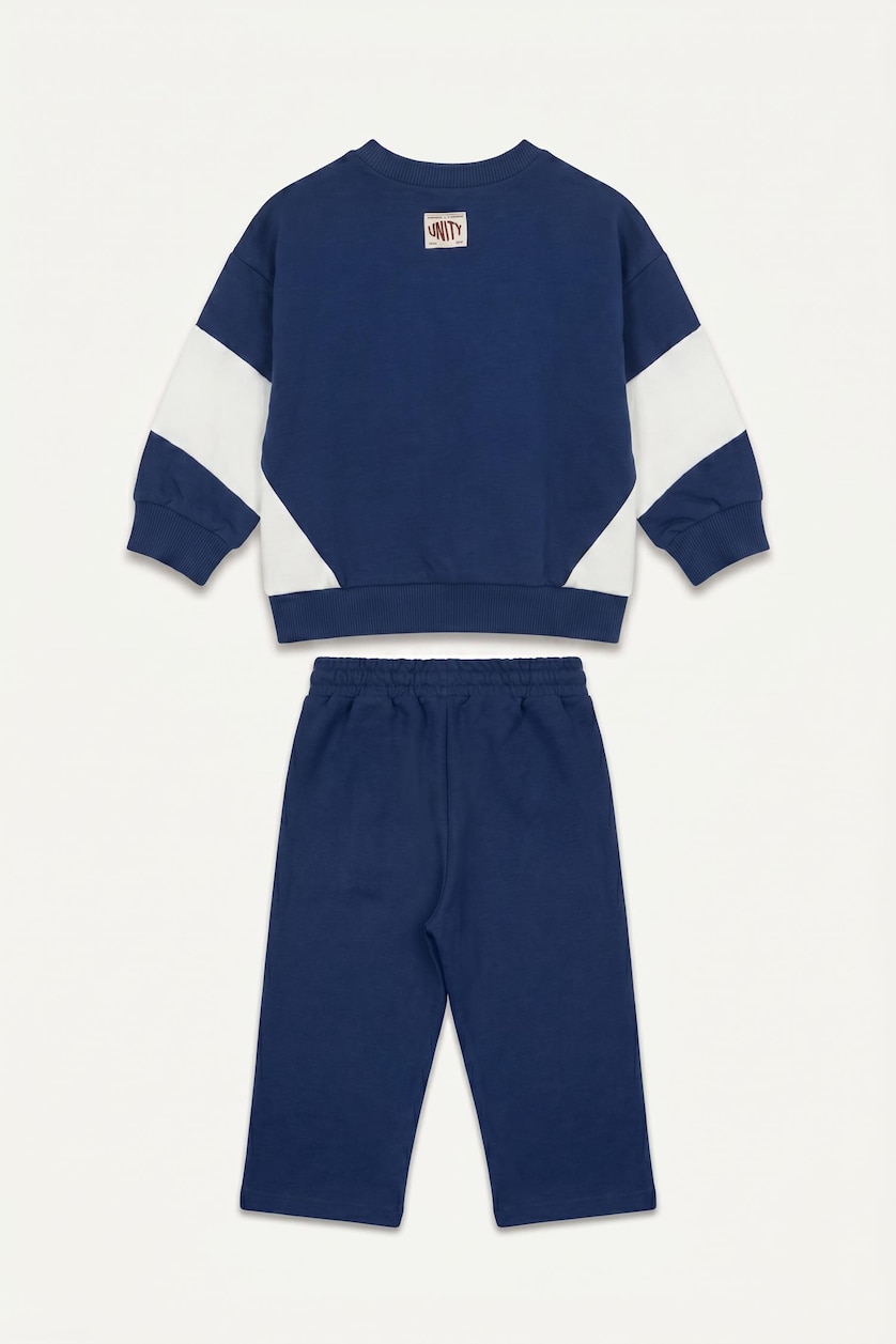 BÉBÉ GARÇON Bleu Ensemble En Tricot Tissu Sweat Fin BéBé Garçon