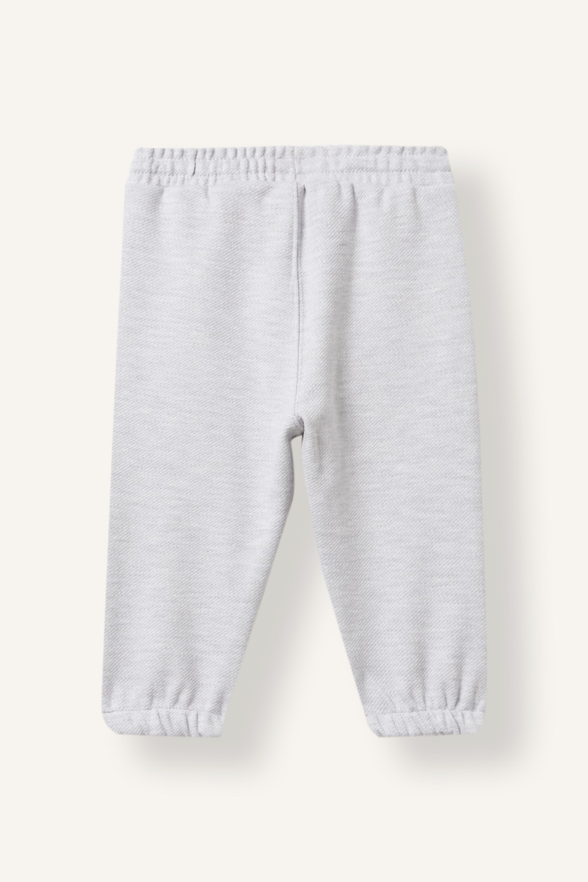 Erkek Bebek Optik Gri Melanj Cepli Jogger Eşofman Altı Erkek Bebek