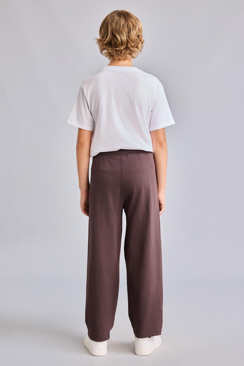 Boys & Teens Light Brown Slogan Pattern Trousers