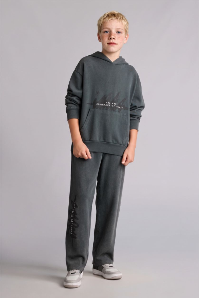 Young Boys - Teen Boys Grey Loose Fit Trousers
