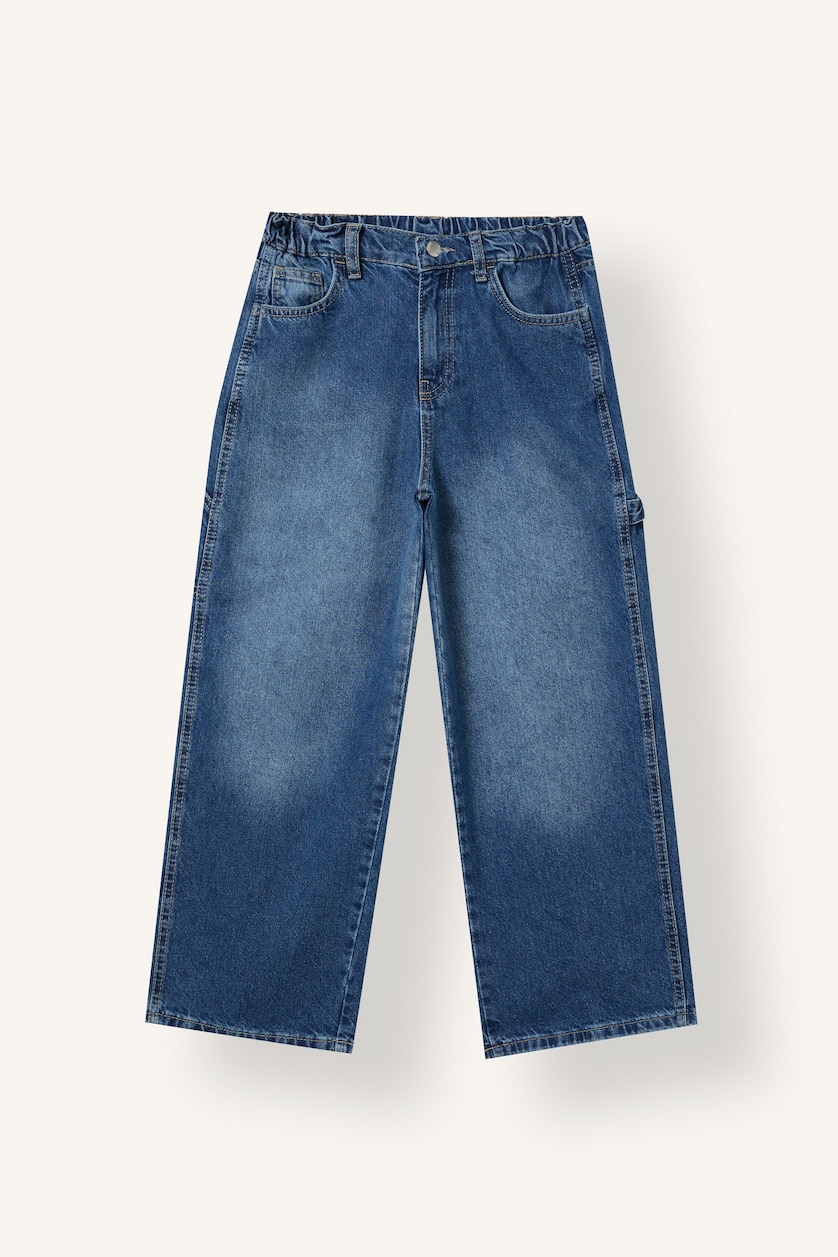 Erkek Çocuk - Genç Erkek Mavi Loose Fit Jean Erkek Çocuk