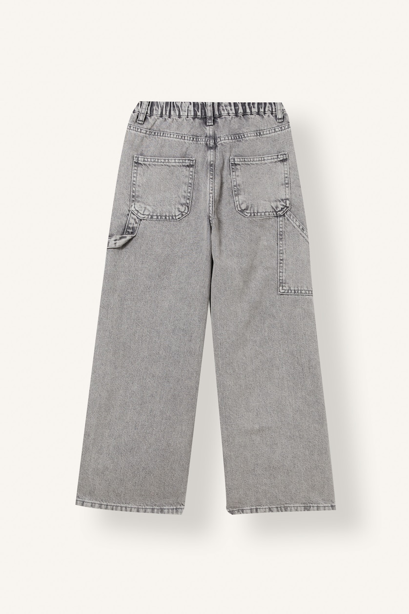 Erkek Çocuk - Genç Erkek Gri Loose Fit Jean Erkek Çocuk