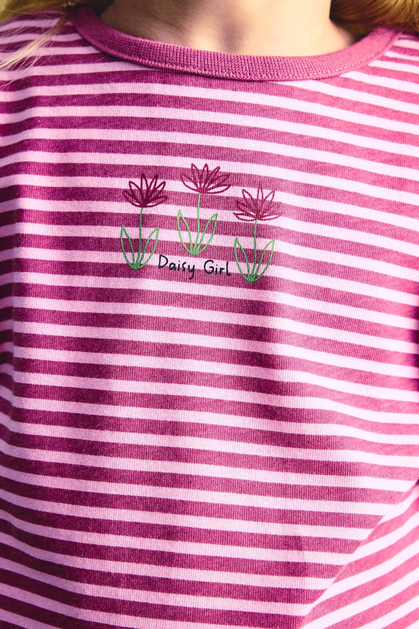 Baby Girls Rose Baby Girl Regular Fit Crew Neck Floral Cotton T-Shirt
