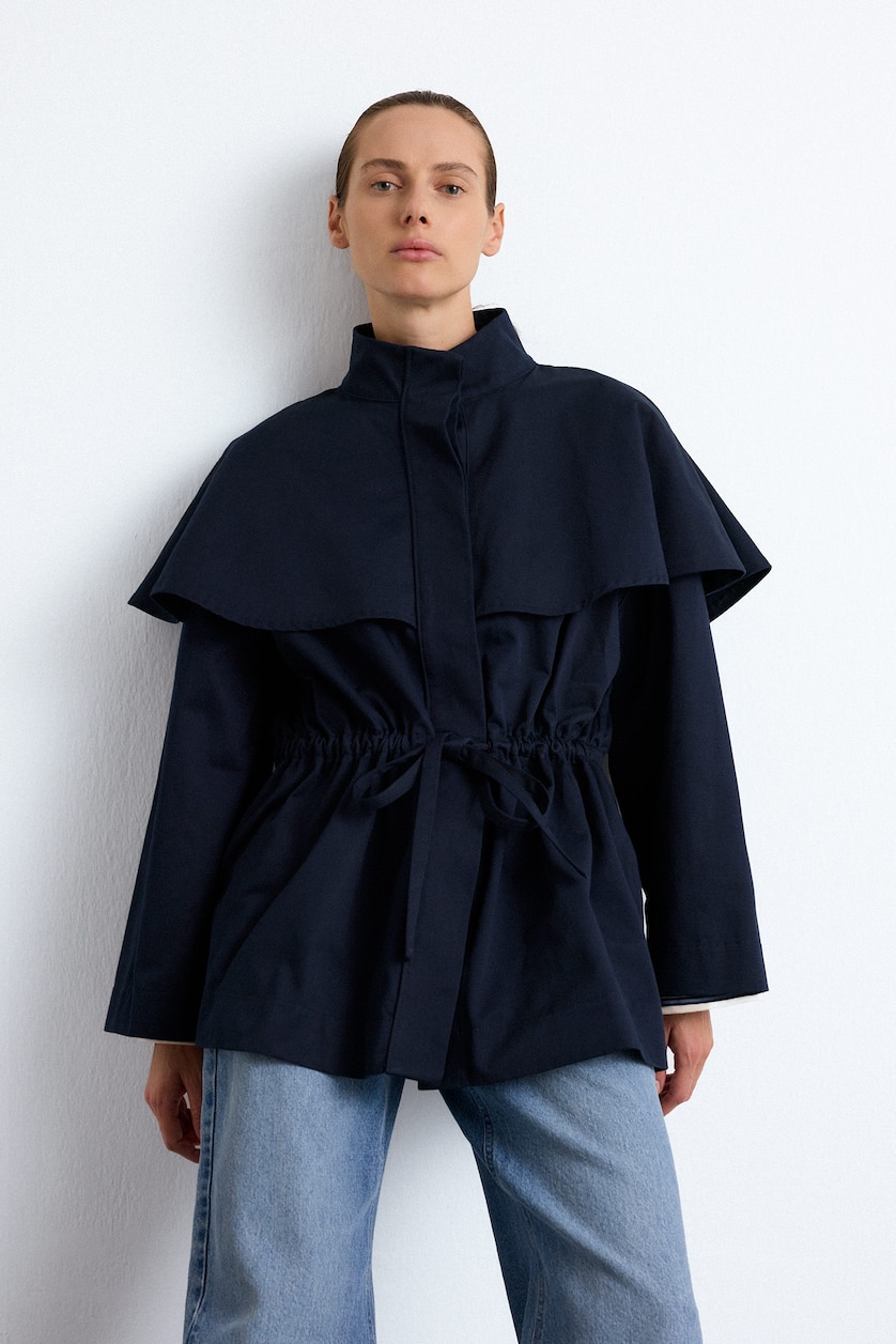 نساء كحلي With Belt Jacket