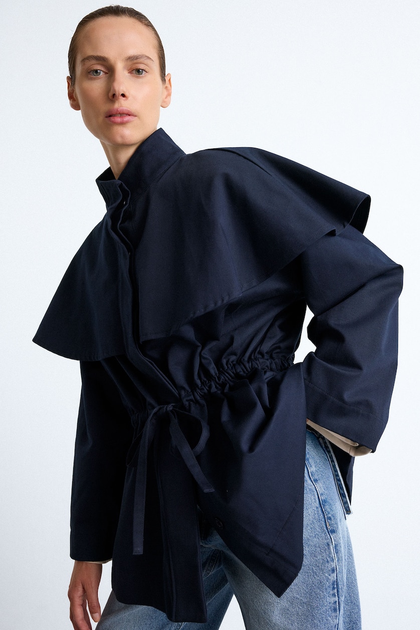 نساء كحلي With Belt Jacket