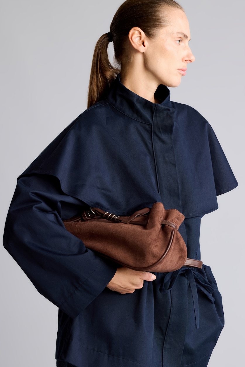 WOMAN NAVY With Belt Jacket