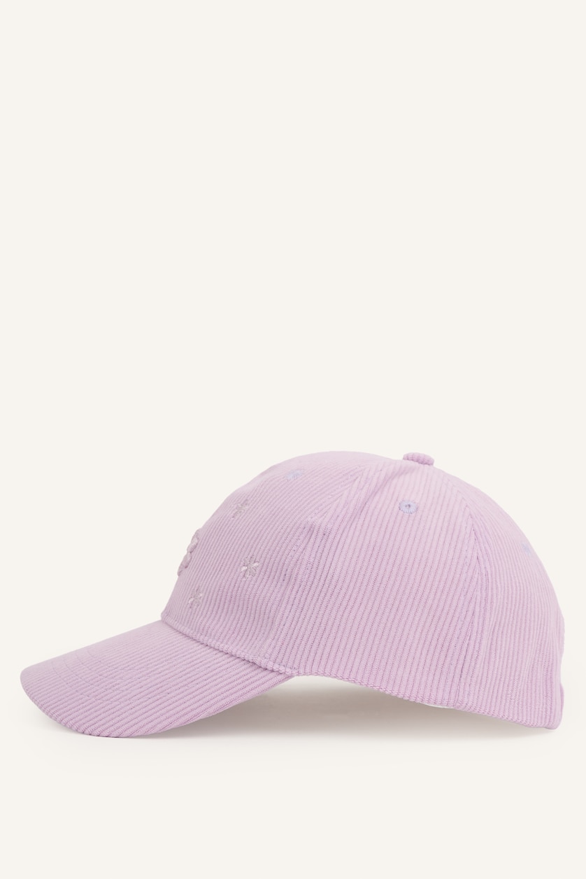Young Girls - Teen Girls Lilac Girl Embroidered Corduroy Cap