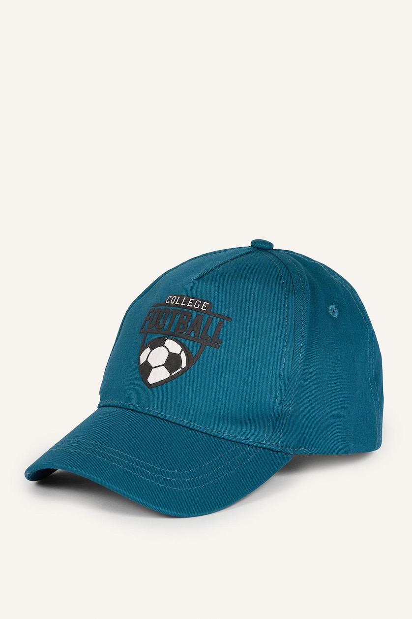 Erkek Çocuk - Genç Erkek Yeşil Spor Baskılı Nakış Pamuklu Cap Şapka Erkek Çocuk