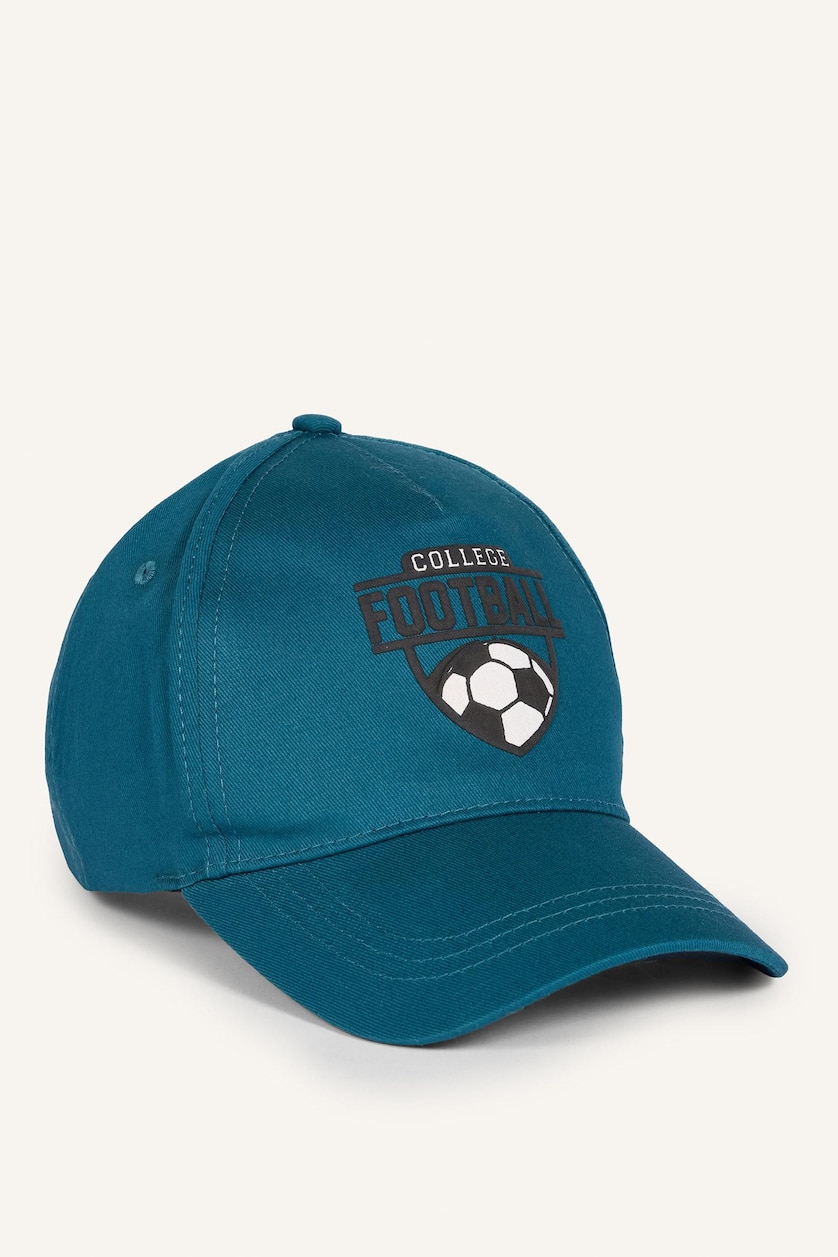 Erkek Çocuk - Genç Erkek Yeşil Spor Baskılı Nakış Pamuklu Cap Şapka Erkek Çocuk