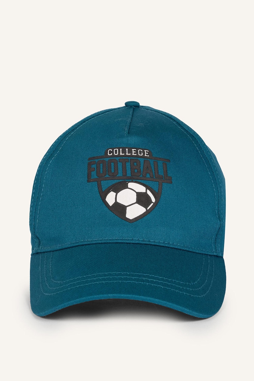 Erkek Çocuk - Genç Erkek Yeşil Spor Baskılı Nakış Pamuklu Cap Şapka Erkek Çocuk