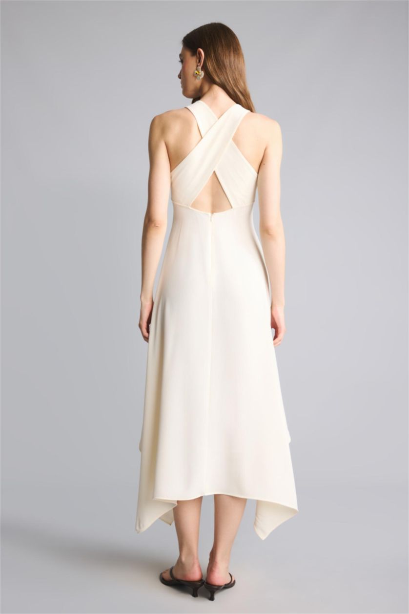 Woman Ecru Maxi Dress