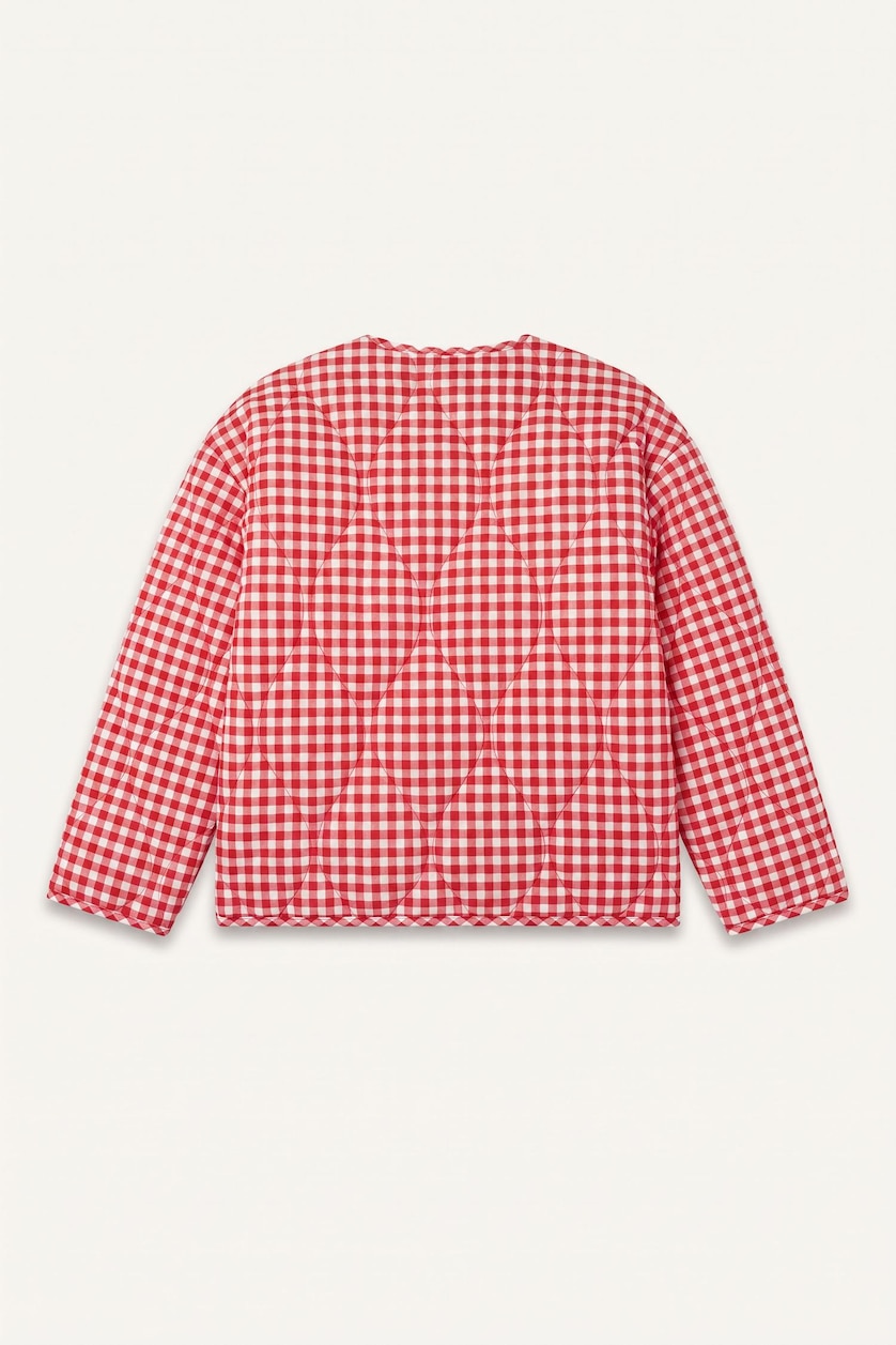 Baby Girls Red Baby Girl Crew Neck Puffer Jacket