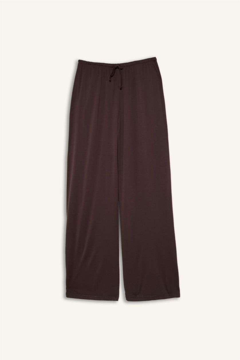 Kadın Kahve Wide Leg Modal Pantolon