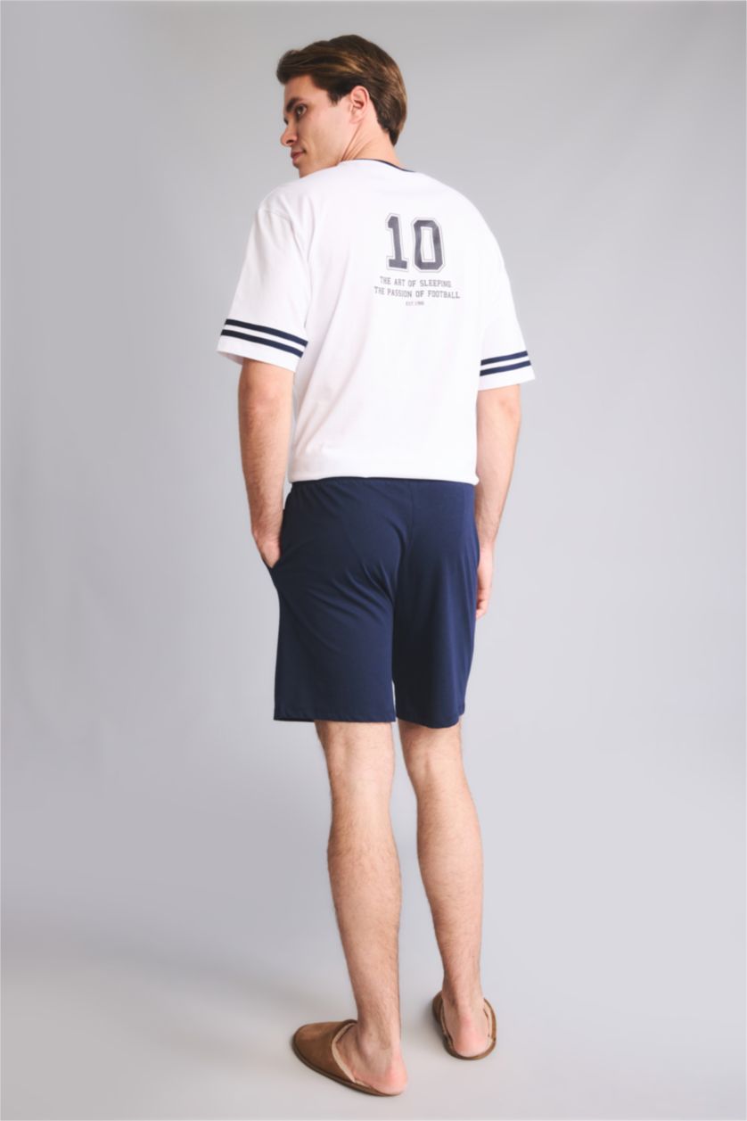 Erkek Lacivert Boxy Fit 2'Li Takım