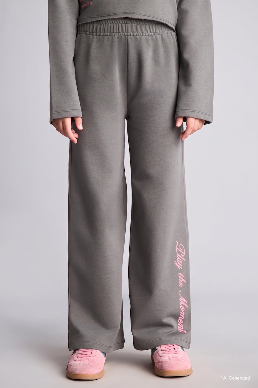 FILLES Gris Ensemble 3 pièces Sweatshirt avec débardeur intérieur et Pantalon de survêtement pour fille