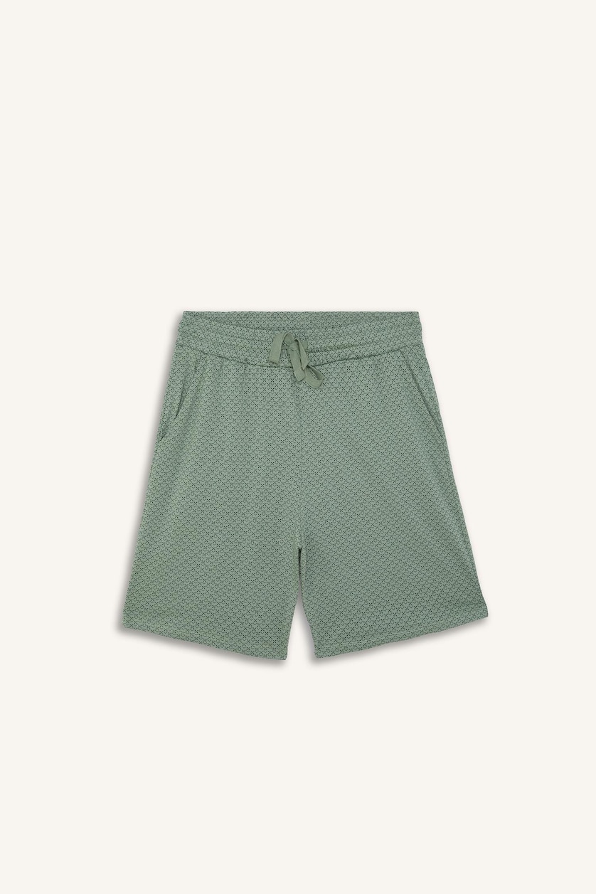MAN Ecru Ensemble Pyjama en modal Top à manches courtes et Short Coupe régulière