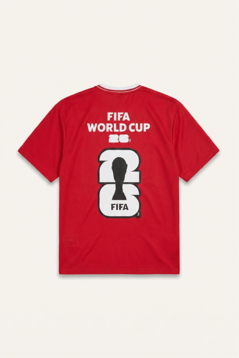Men Red Boxy Fit Short Sleeve T-Shirt