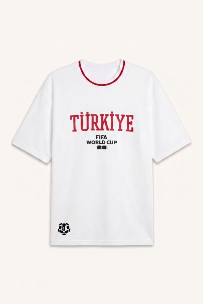 Men White Boxy Fit Short Sleeve T-Shirt