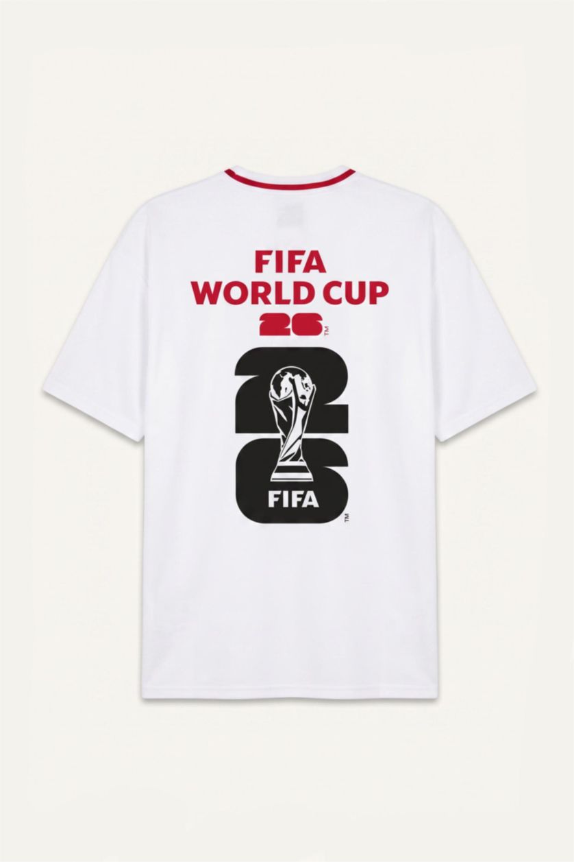 Men White Boxy Fit Short Sleeve T-Shirt