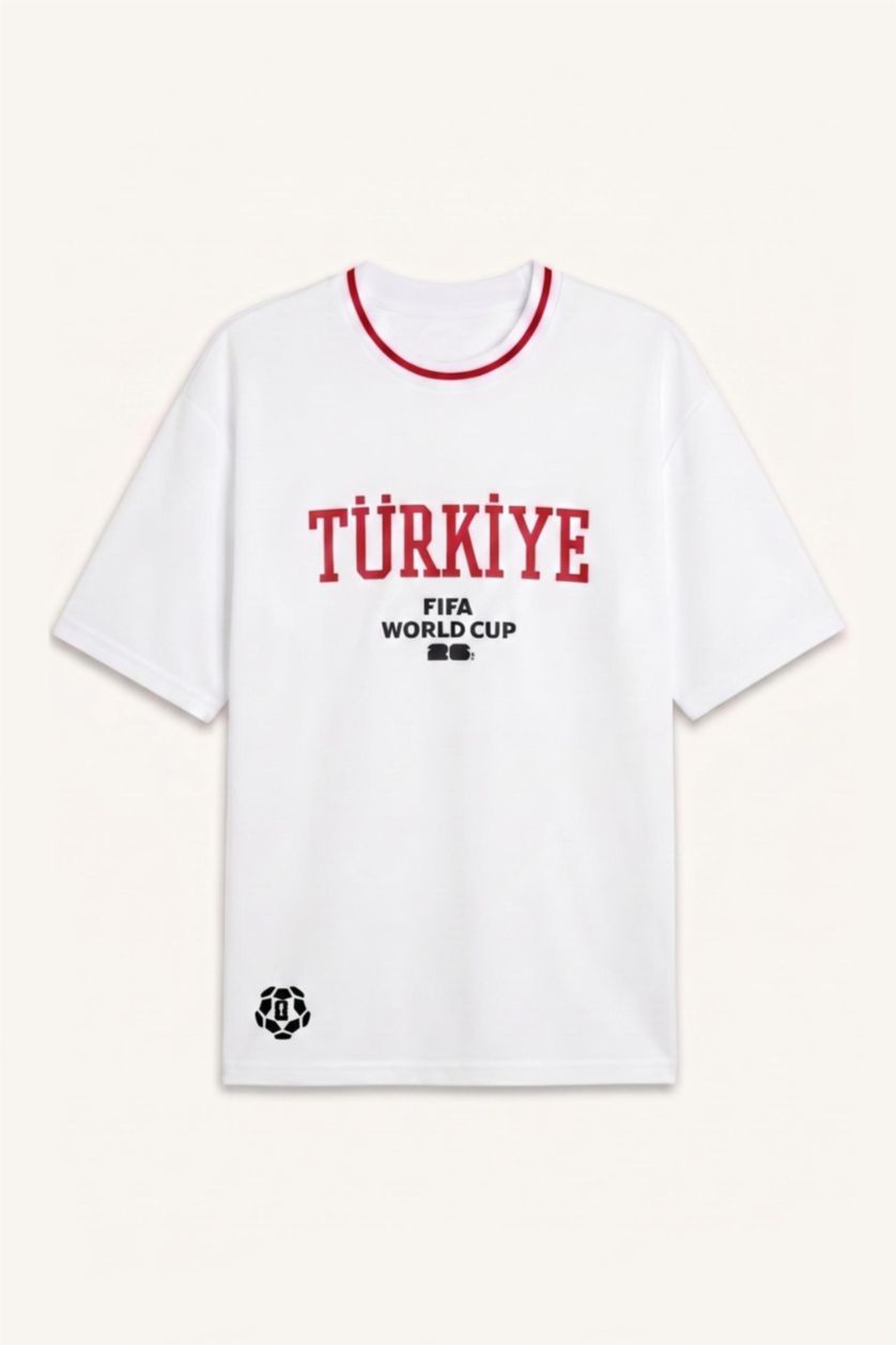 Men White Boxy Fit Short Sleeve T-Shirt