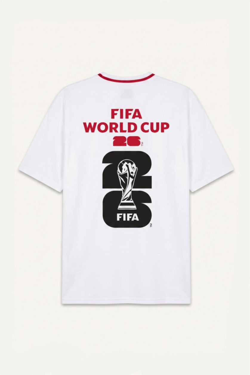 Men White Boxy Fit Short Sleeve T-Shirt