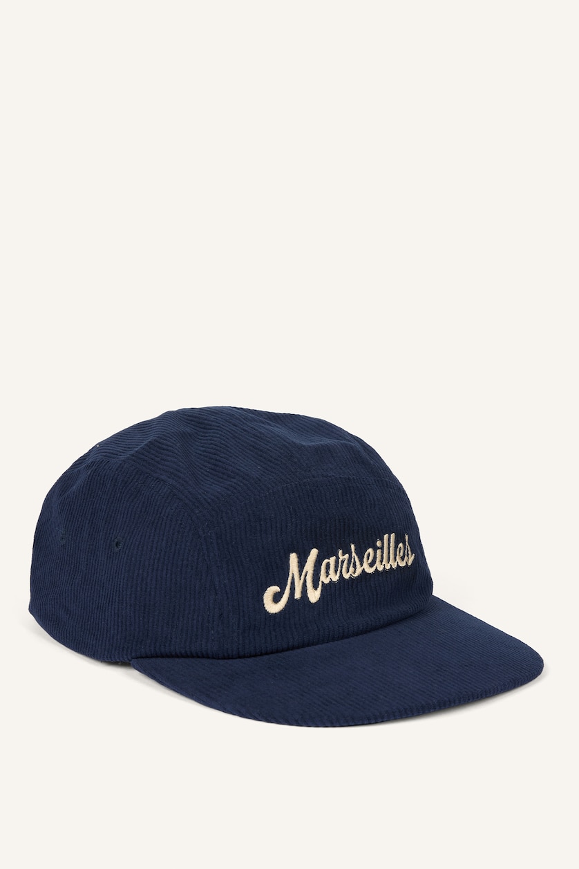Erkek Lacivert Erkek Yazı Nakışlı Fitilli Cap