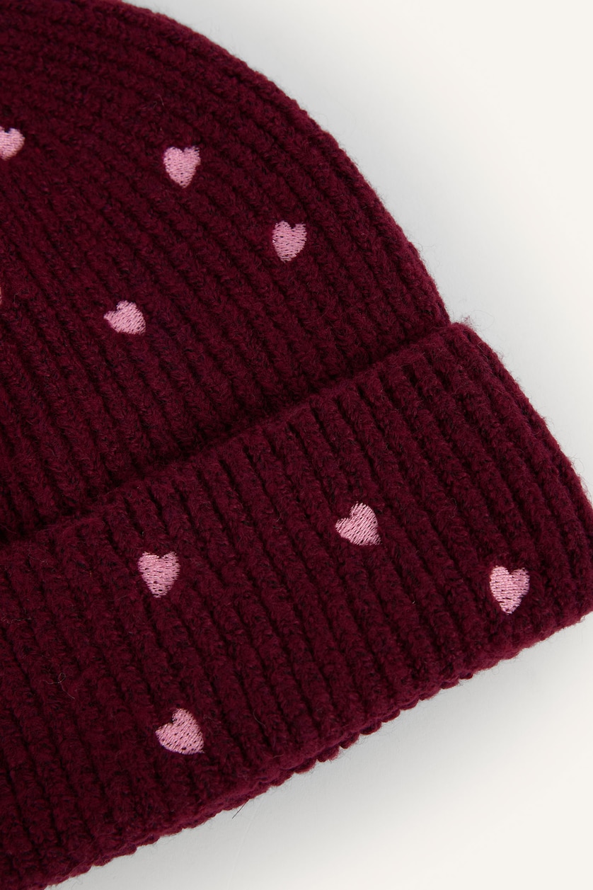WOMAN Plum Woman Embroidered Beanie