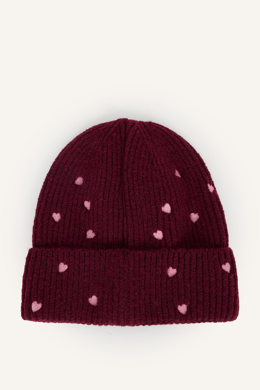 WOMAN Plum Woman Embroidered Beanie