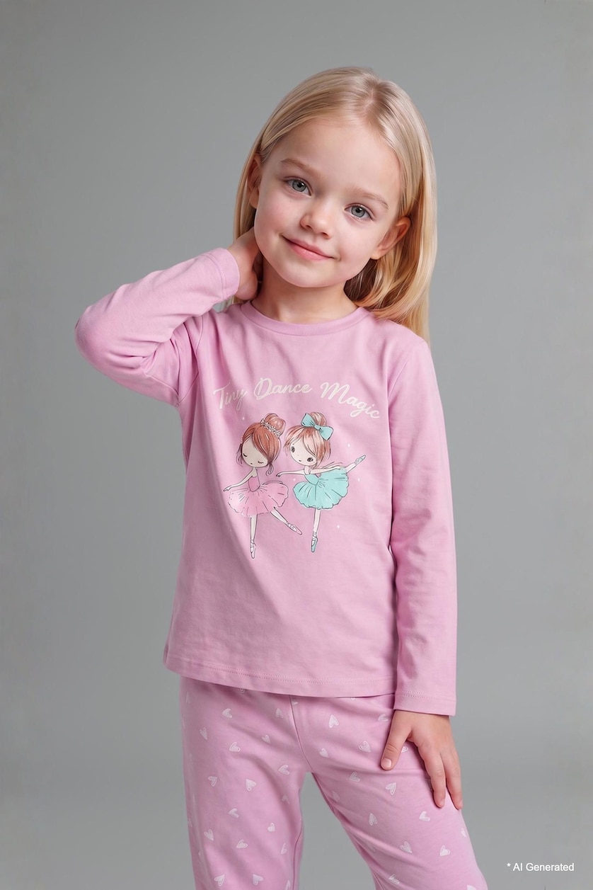 Baby Girls Lilac Baby Girl Printed 2 Piece Pyjama Set